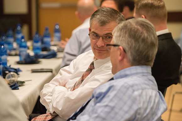 Faculty luncheon guest speaker, James M. Lang, shares insites on Small Teaching: "From Minor Changes To Major Learning". Faculty discuss concepts taught.