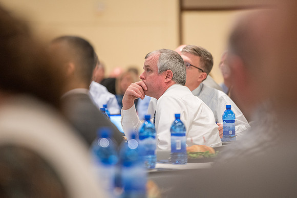Faculty luncheon guest speaker, James M. Lang, shares insites on Small Teaching: "From Minor Changes To Major Learning". Faculty discuss concepts taught.