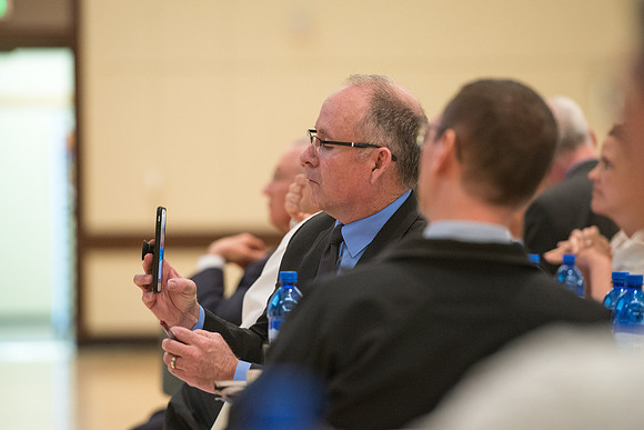 Faculty luncheon guest speaker, James M. Lang, shares insites on Small Teaching: "From Minor Changes To Major Learning". Faculty discuss concepts taught.