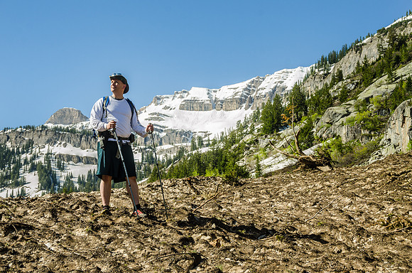 Beautiful spring day hiking through the Teton Canyon on the Alaska Basin trail.