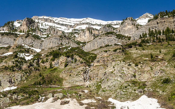 Beautiful spring day hiking through the Teton Canyon on the Alaska Basin trail.
