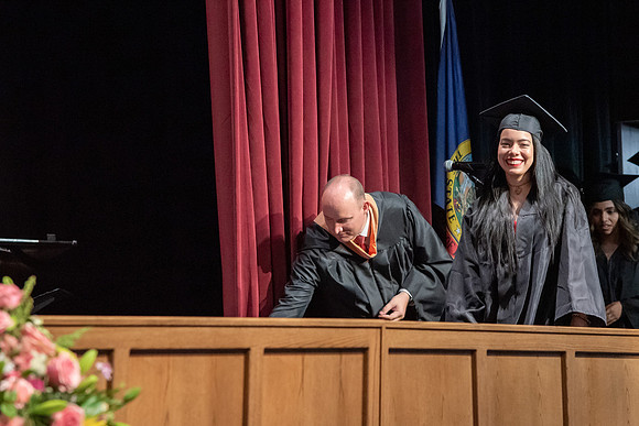 Graduates during convocation of the College of Physical Sciences and Engineering.
