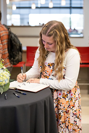 President and Sister Meredith meet and greet students at the public reception following the inauguration.