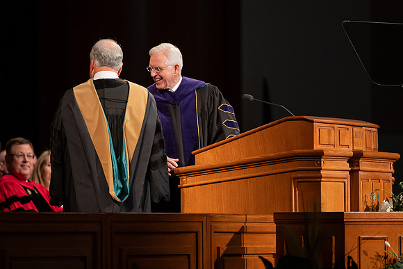 President Alvin F. Meredith is inaugurated as president of BYU-Idaho.