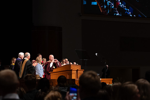 President Alvin F. Meredith is inaugurated as president of BYU-Idaho.