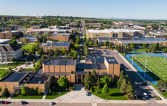 Aerial photo of BYU-Idaho campus - May 2018