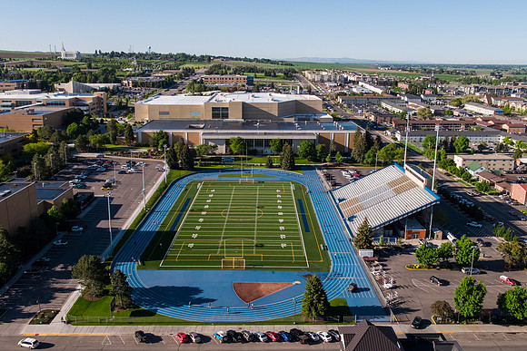 Aerial photo of BYU-Idaho campus - May 2018