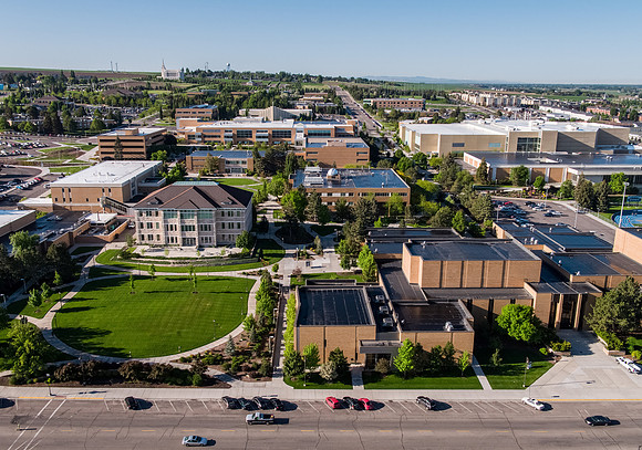 Aerial photo of BYU-Idaho campus - May 2018