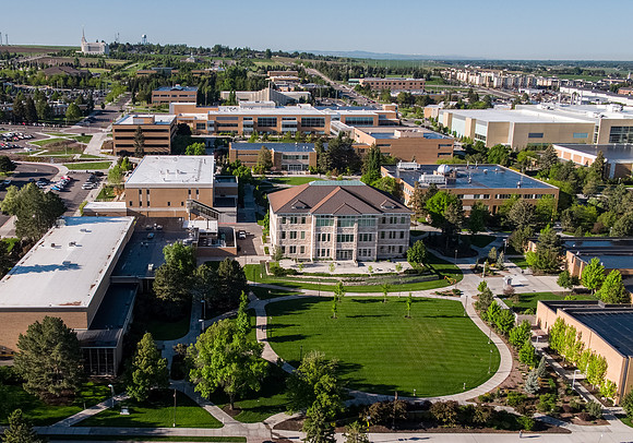 Aerial photo of BYU-Idaho campus - May 2018