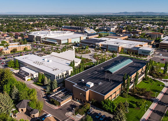 Aerial photo of BYU-Idaho campus - May 2018