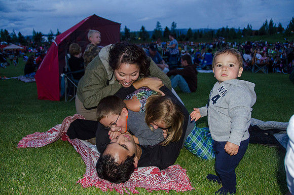 Celebrate America, an Independence Day Celebration at the Huntsman Springs Golf Course in Driggs, Idaho. It was free fun for everyone, bounce toys for kids and a concert featuring two of the original