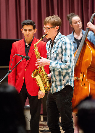 Performance of two jazz bands held at the Ensemble Hall.