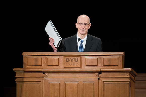 BYU-Idaho Devotional. President Eyring asking the students if they are ready to learn. Spring Semester. Jun 2018