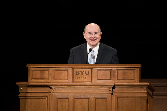 Elder Quentin L. Cook, member of the Twelve Apostles speaks at Devotional in the I-Center. June 2018