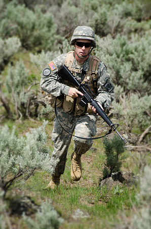 ROTC does some training West of R Mountain.