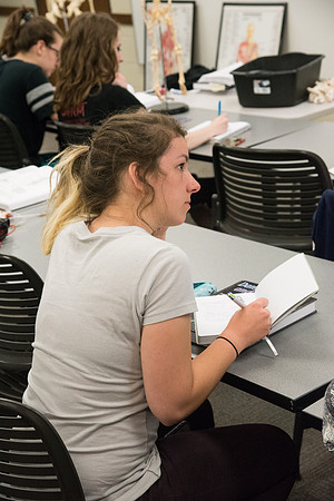 Dance Professor, Wendy Bone teaching students Kinesiology. June 2018