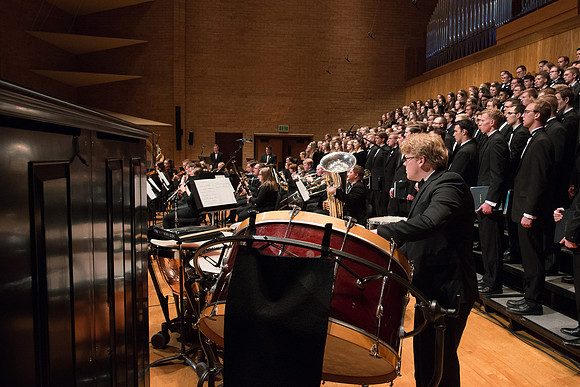 From the Sermons of Jesus Christ, a BYU-Idaho Sacred Music work composed by David Sargent and conducted by Randall Kempton, featuring the Collegiate Singers, Concert Choir, Men's and Women's Choir and