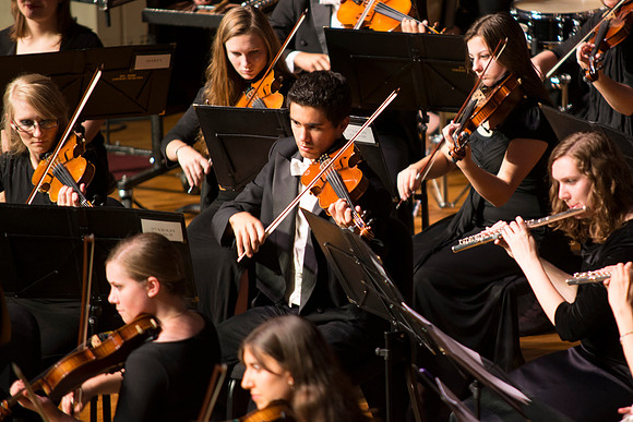 Performance of 'How Beautiful Upon the Mountains' in the College of Southern Idaho auditorium.