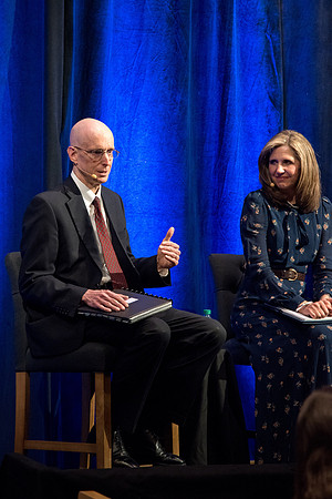 President Henry J. Eyring and Sister Eyring answering students questions about Academic Planning from live audience and onine students.