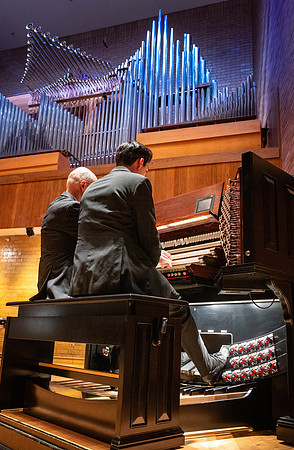 Daniel Kerr and David to perform at an Organ Duet concert in the Barrus Concert Hall.
