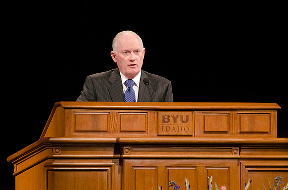 President Clark Speaks to students at first Fall 2014 Devotional