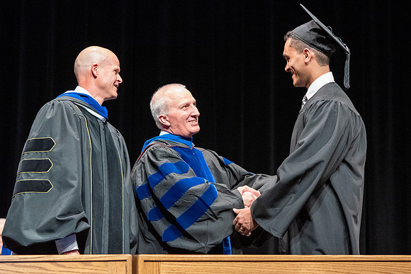 Graduates during convocation of the College of Physical Sciences and Engineering.