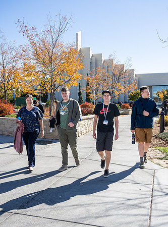 High School seniors visit campus with their families.