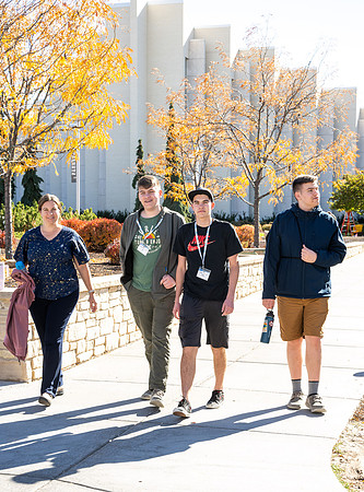 High School seniors visit campus with their families.