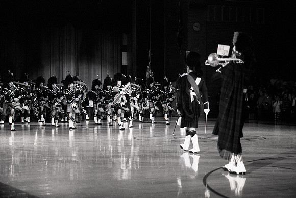 Black Watch Marching Band Performs at Rick's College - Center Stage - Nov 1989