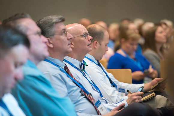BYU-Idaho Online instructors meet on campus for a conference. The theme is "Building A Community of Learners"