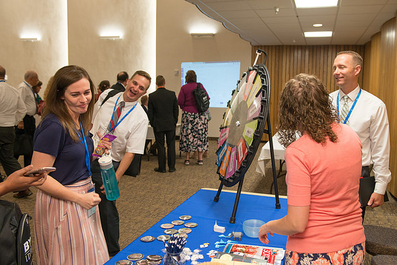 BYU-Idaho Online instructors meet on campus for a conference. The theme is "Building A Community of Learners"