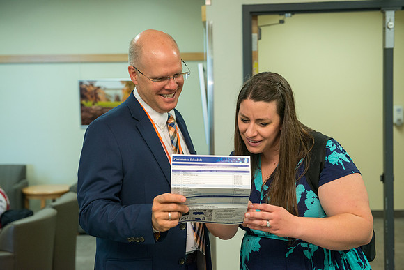 BYU-Idaho Online instructors meet on campus for a conference. The theme is "Building A Community of Learners"