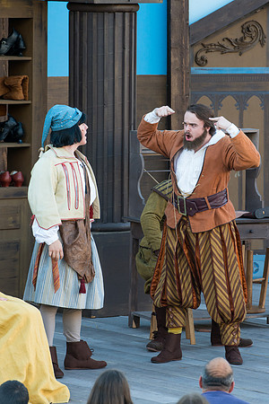 Brigham Young University-Idaho's production of The Shomaker's Holiday performed out in the amphitheatre in front of the McKay Library.