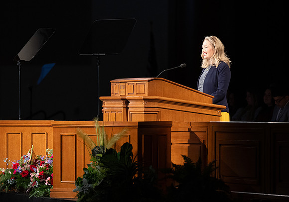 First devotional of the semester with President Alvin F. Meredith and his wife.