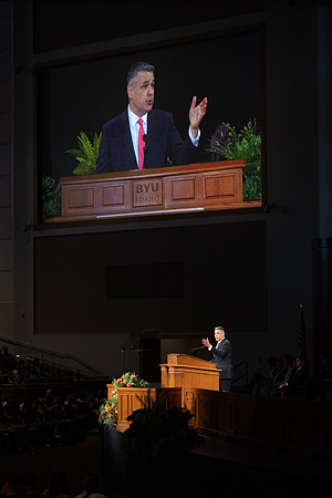 BYU-Idaho devotional with Elder Jaun Pablo Villar, General Authority Seventy.