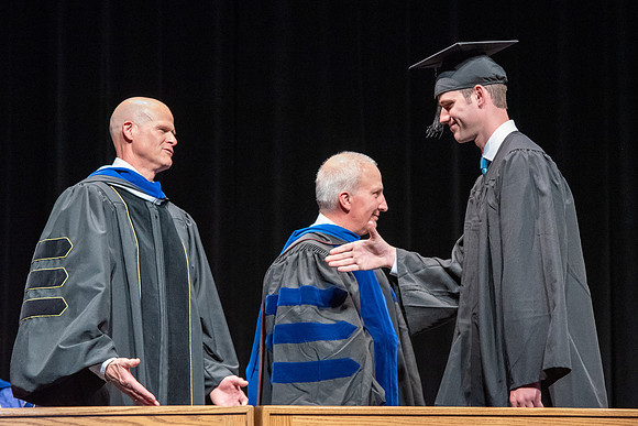 Graduates during convocation of the College of Physical Sciences and Engineering.