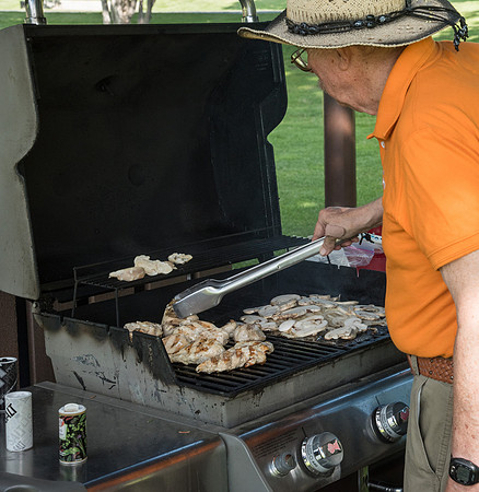Student Living department employees and their families enjoy a picnic at Smith Park, to celebrate 10 years of being an organization.