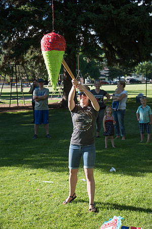 Student Living department employees and their families enjoy a picnic at Smith Park, to celebrate 10 years of being an organization.