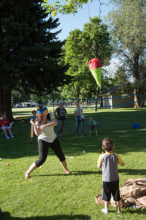 Student Living department employees and their families enjoy a picnic at Smith Park, to celebrate 10 years of being an organization.