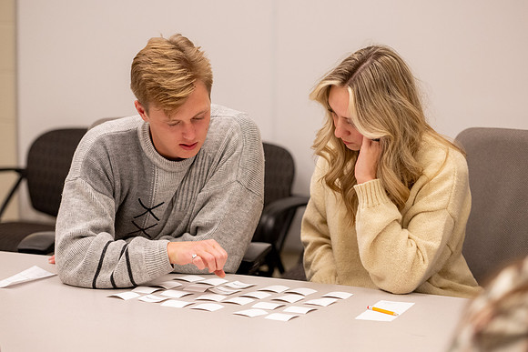 Students participate in the Better to Best workshop held by the Presentation Practice Center.