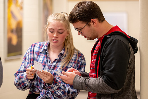 Students participate in the Better to Best workshop held by the Presentation Practice Center.