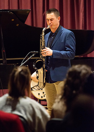 Performance of two jazz bands held at the Ensemble Hall.