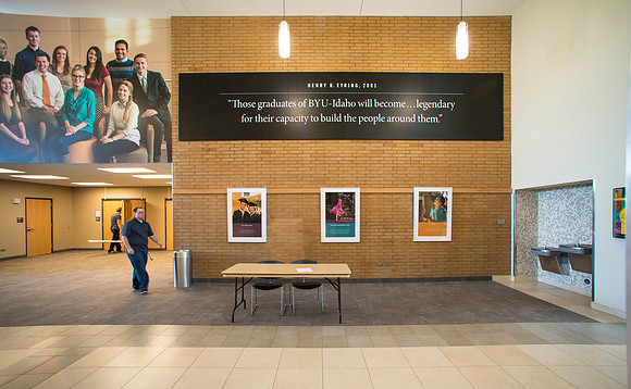 Legacy Hall in the Manwaring Center received some additional art work creating a lasting tribute to the ongoing Sprit of Ricks here at BYU-Idaho.  Two new show cases were added to Legacy Hall to pay t