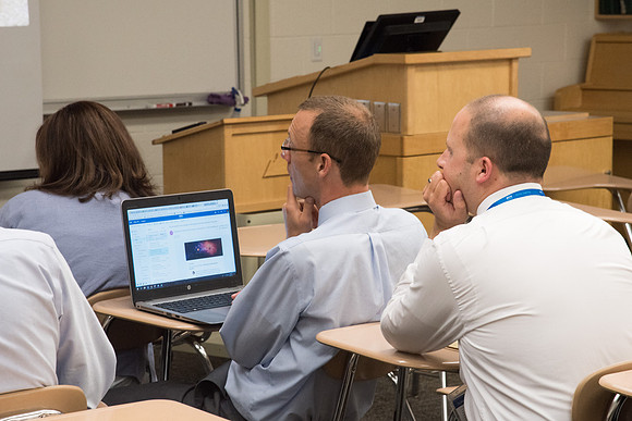 Taylor Halverson teaches "The Master Teacher: Learning from Jesus" in the Taylor Building.