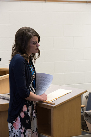 Sarah Jackson teaches "I Percieve: Receiving and Recognizing Spiritual Cues in the Online Classroom" in the Taylor Building.