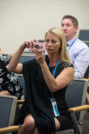 Sarah Jackson teaches "I Percieve: Receiving and Recognizing Spiritual Cues in the Online Classroom" in the Taylor Building.