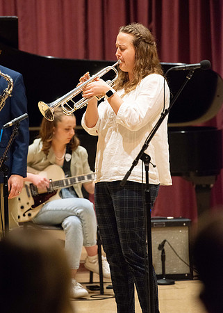 Performance of two jazz bands held at the Ensemble Hall.