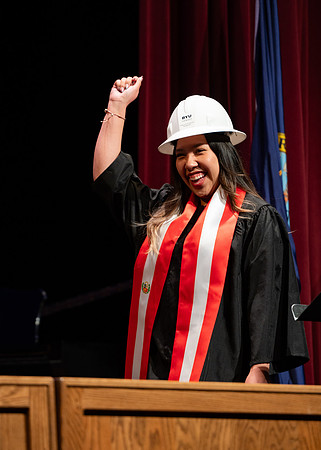 Graduates during convocation for the College of Physical Science and Engineering.