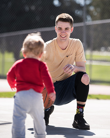 BYU-Idaho Admissions Viewbook. Jacob Kaiser playing basketball. Spring Semester