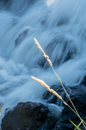 Monkey Rock, waterfall 3 miles north of Newdale, Idaho.